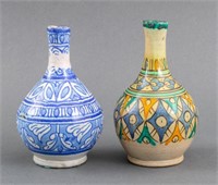 Turkish Iznik Style Ceramic Bottles Vases, 2