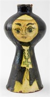 Folk Art Figural Pottery Vase of a Nun