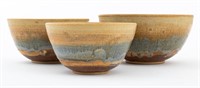 Jane Myurski Studio Art Pottery Nesting Bowls, 3