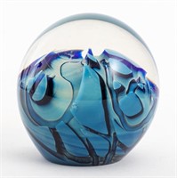 Robert Eickholt Art Glass Paperweight, 1986