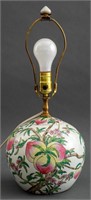 Chinese Famille Rose Ginger Jar Mounted Table Lamp