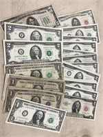 $76 in US Currency- Silver Certs., Red Seal, etc.