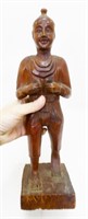Carved Wood Tribal Man Statue