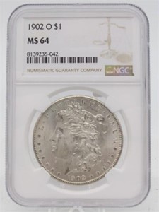 1902 O $1 MS64 NGC MORGAN SILVER DOLLAR