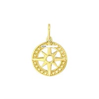 14K Yellow Gold Open North Star Charm