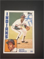 1984 Julio Franco Topps Card
