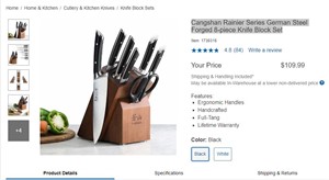Cangshan German Steel Forged 8-piece Knife Set