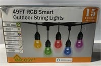 49FT RGB Smart Outdoor String Lights