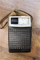 Vintage Sony Transistor Radio & Case