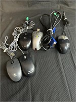 Lot of 5 Optical Computer Mouse / Mice