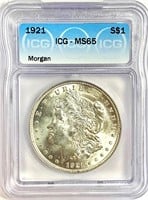 1921 Morgan Silver Dollar MS-65
