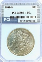 1882-S Morgan Silver Dollar MS-66 + PL(mislabeled)