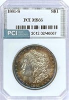 1881-S Morgan Silver Dollar MS-66