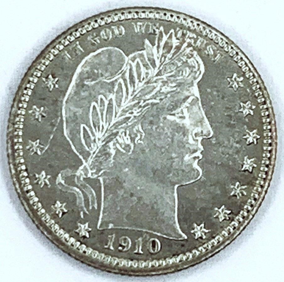 1910 Barber Silver Quarter - MS Quality