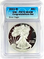 2021-W Liberty Eagle Silver Dollar PR-70 DCAM (CS)
