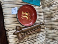 Japanese antique bowl wooden utensils