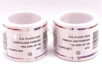 Forever Stamps 100 ea. Roll  x 2 Rolls - 1/2 Price
