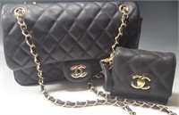 CHANEL DESIGNER STYLE PURSE HANDBAG & WALLET