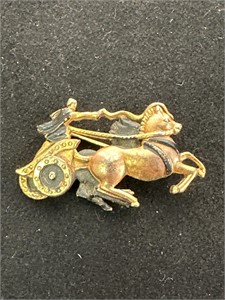 Antique Roman Chariot Brooch