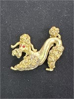 Antique Poodle Brooch