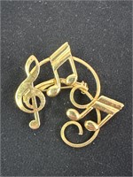 Vintage Music Brooch