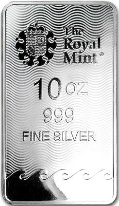 10oz Britannia 999 Pure Silver Bullion Bar
