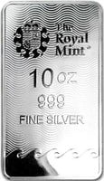 10oz Britannia 999 Pure Silver Bullion Bar