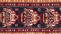 UNUSUAL HAND KNOTTED PERSIAN WOOL RUNNER