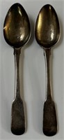 ANTIQUE HALLMARKED STERLING SPOONS - LION & CROWN