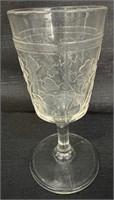 LOVELY ANTIQUE NOVA SCOTIA GLASS PATTERNED GOBLET