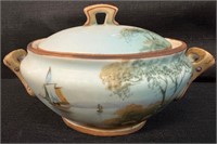 LOVELY 1920'S HAND PAINTED NIPPON SUGAR DISH