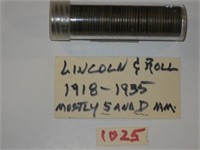 (1) Roll of 50 Early Lincoln Cents – Mostlyd