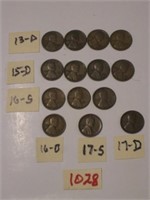 Lot of (14) Early Mint Marked Lincoln Cents.