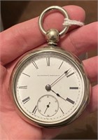 1886 Elgin Key Wound 11 Jewel Pocket Watch w/ Key