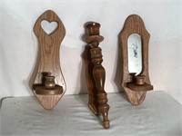 Wood wall sconces