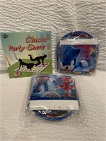 Sonic the Hedgehog Party PacK- Plates Napkins Game