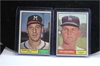 (2) 1960 HOF Pitcher's Cards (Spahn & Drysdale)