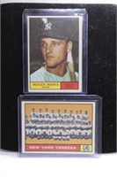 (2) 1961 Topps Cards (Maris & Yankees Team)