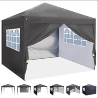 10'X10' Gray Canopy Tent W/ Sidewalls
