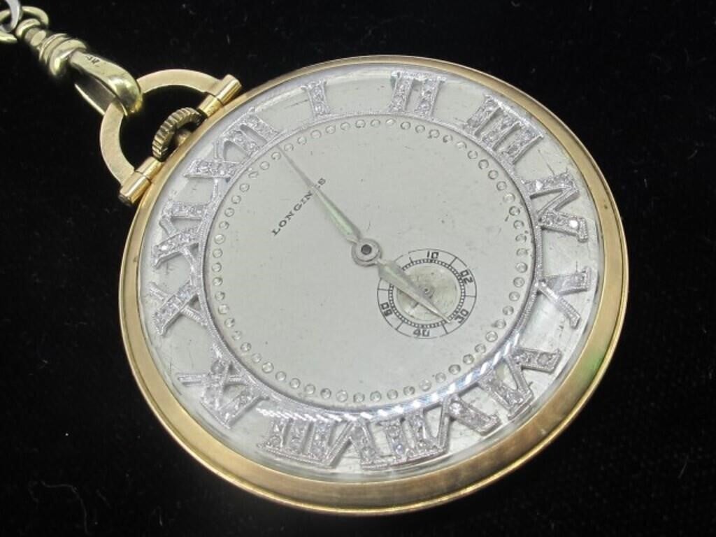 STUNNING AUTHENTIC LONGINES POCKET WATCH AS-IS
