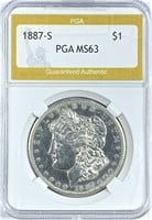 1887-S Morgan Silver Dollar MS-63