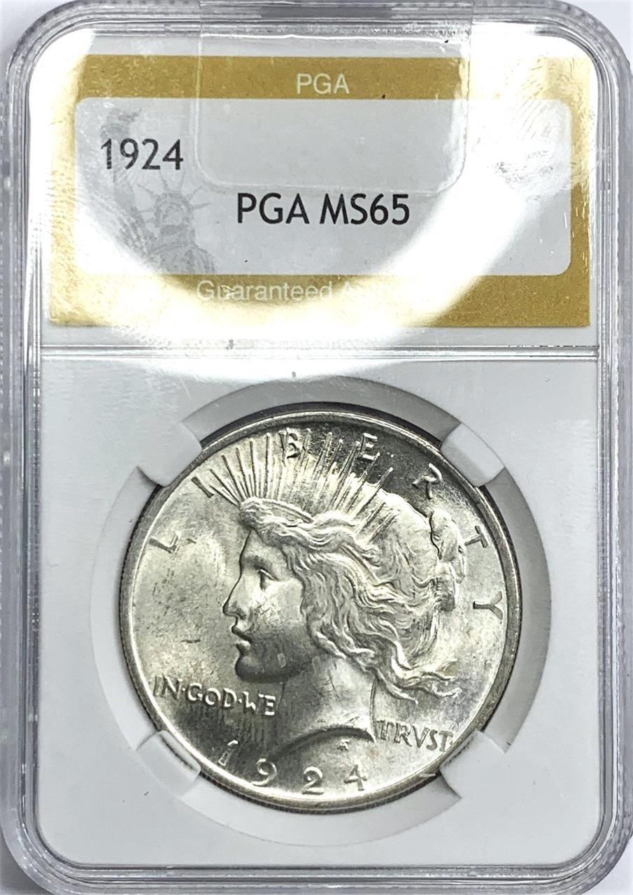 1924 Peace Silver Dollar MS-65