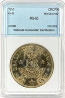 1953 New Zealand Crown MS-65