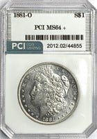 1881-O Morgan Silver Dollar MS-64 +