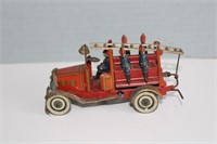 Early Vintage Wind-Up & Friction Fire Truck