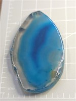 Polished and drilled agate