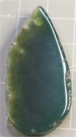 Polished and drilled agate