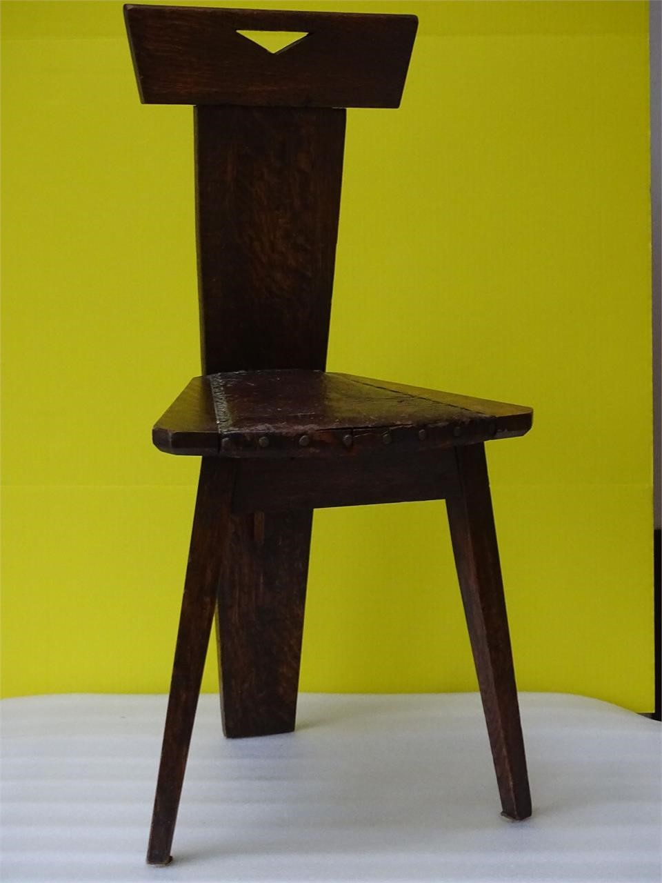Antique Oak Leather Chair