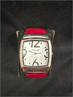 Woman's Kessaris Watch With Red Band