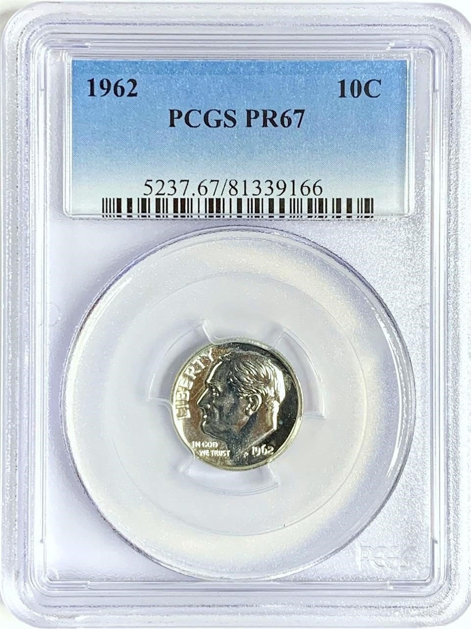 1962 Roosevelt Dime PR-67